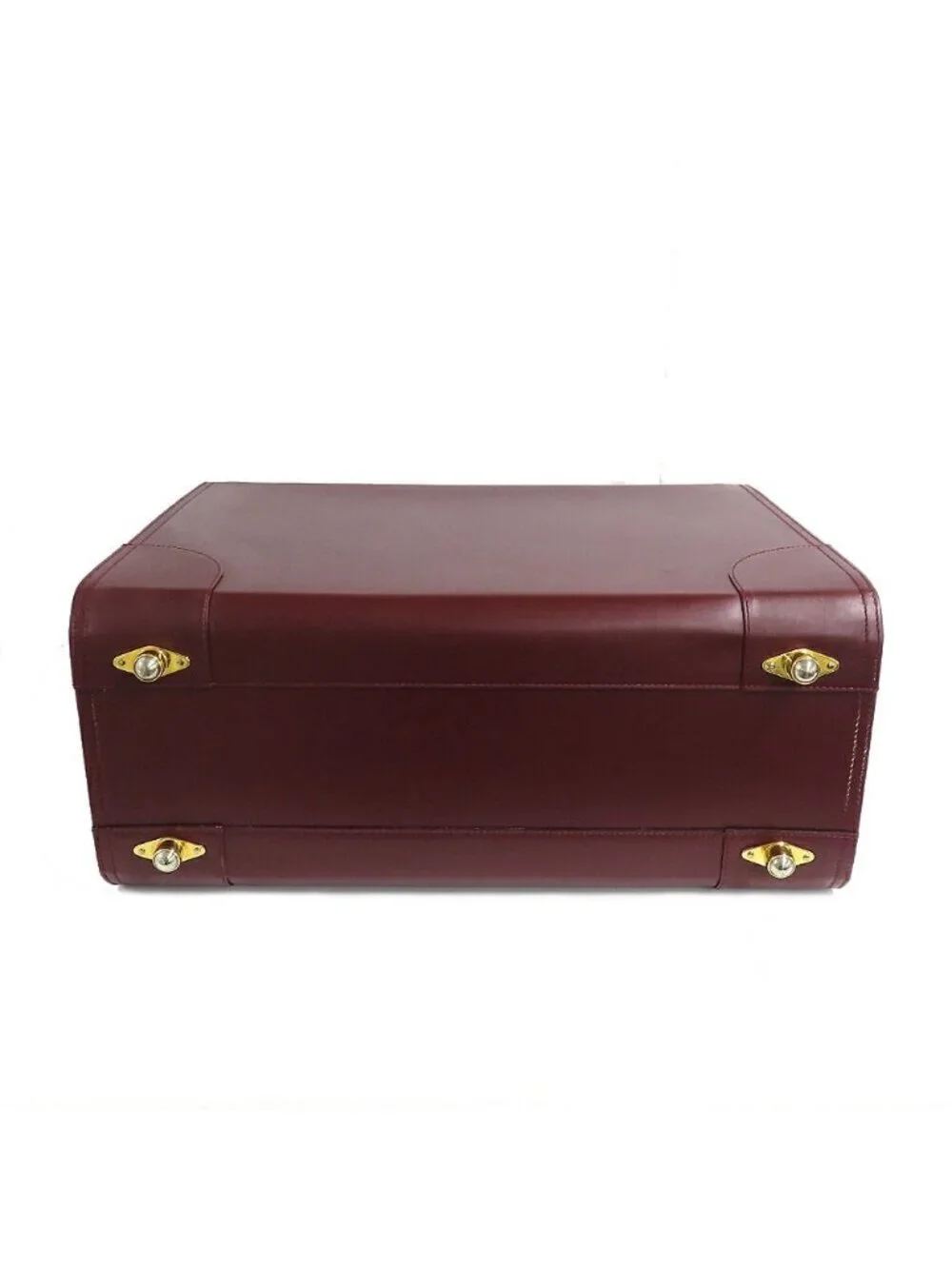 Cartier Flight Case Vintage Burgundy Leather Large Handbag
